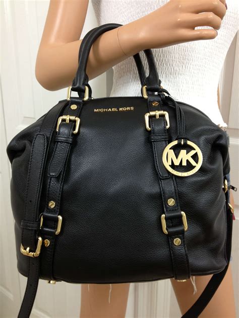 michael kors bedford bowling satchel black|Michael Kors Satchel .